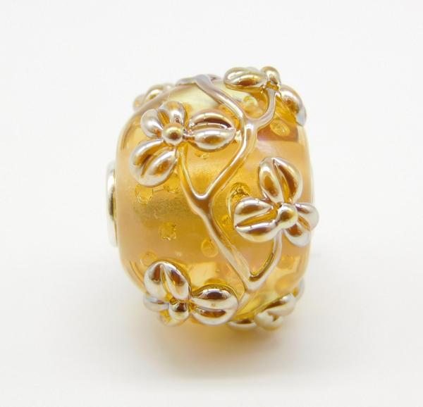 Amber World Flowertwig - Elfbeads Glas - Originalfoto